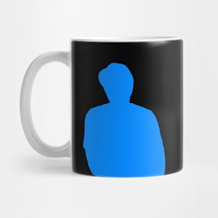 Hatted Blue Man Designed Into Silhouetted Confinement Mug